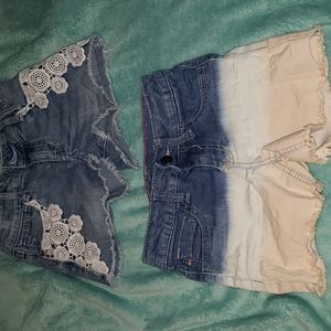 2 jean shorts. Super cute. Size 7